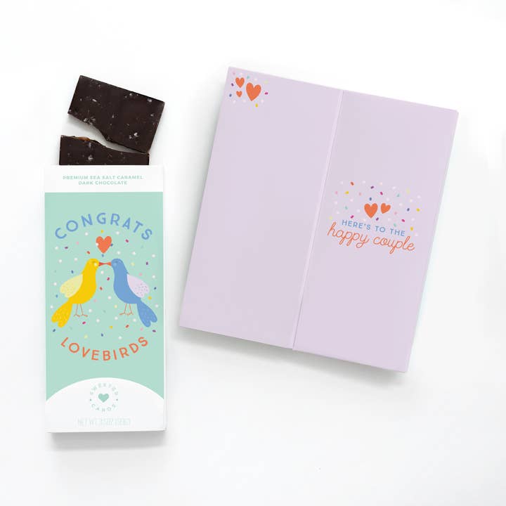 Sweeter Cards Chocolate Bar + Greeting Card in ONE! – Barra de chocolate por atacado – Cartão de casamento ou noivado com chocolate INSIDE0
