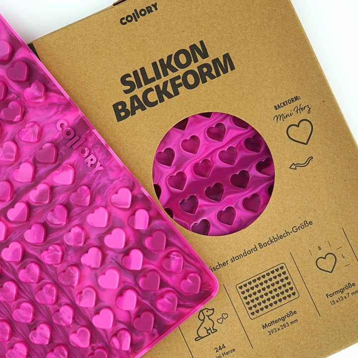 Collory – snacks e guloseimas - Cão por atacado – Tapetes de silicone para assar em formato de coração (mini e médio)13