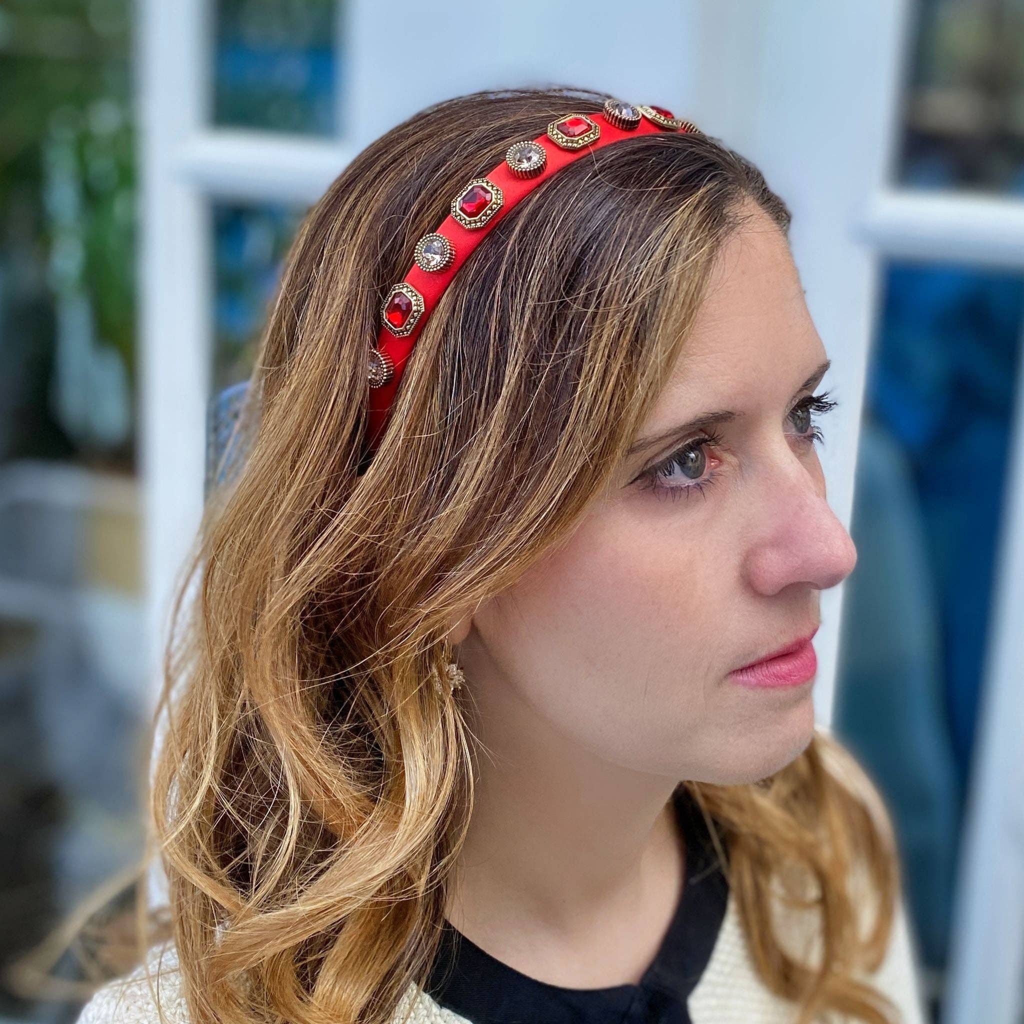 QueenMee Accessories - Wholesale Fashion Headband - Women's - Red Headband Red Hair Band Vintage Headband4