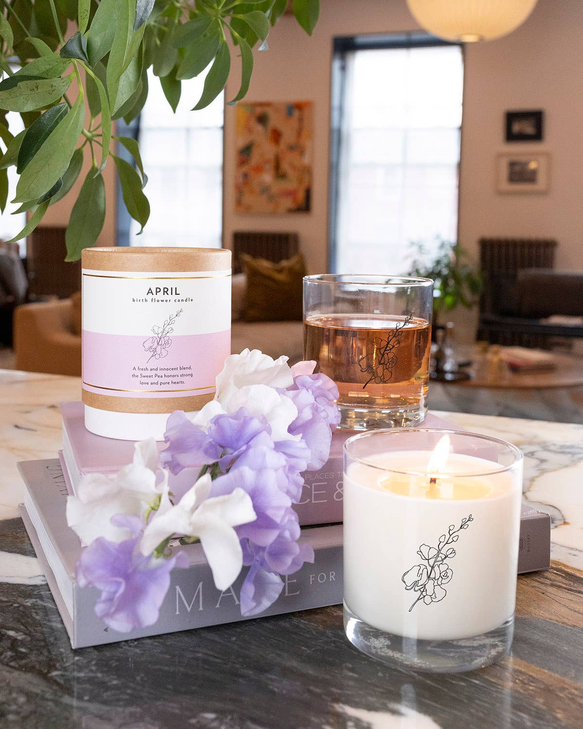 Scripted Fragrance - Wholesale Jar/Filled Candle - April Birth Flower Soy Candle2