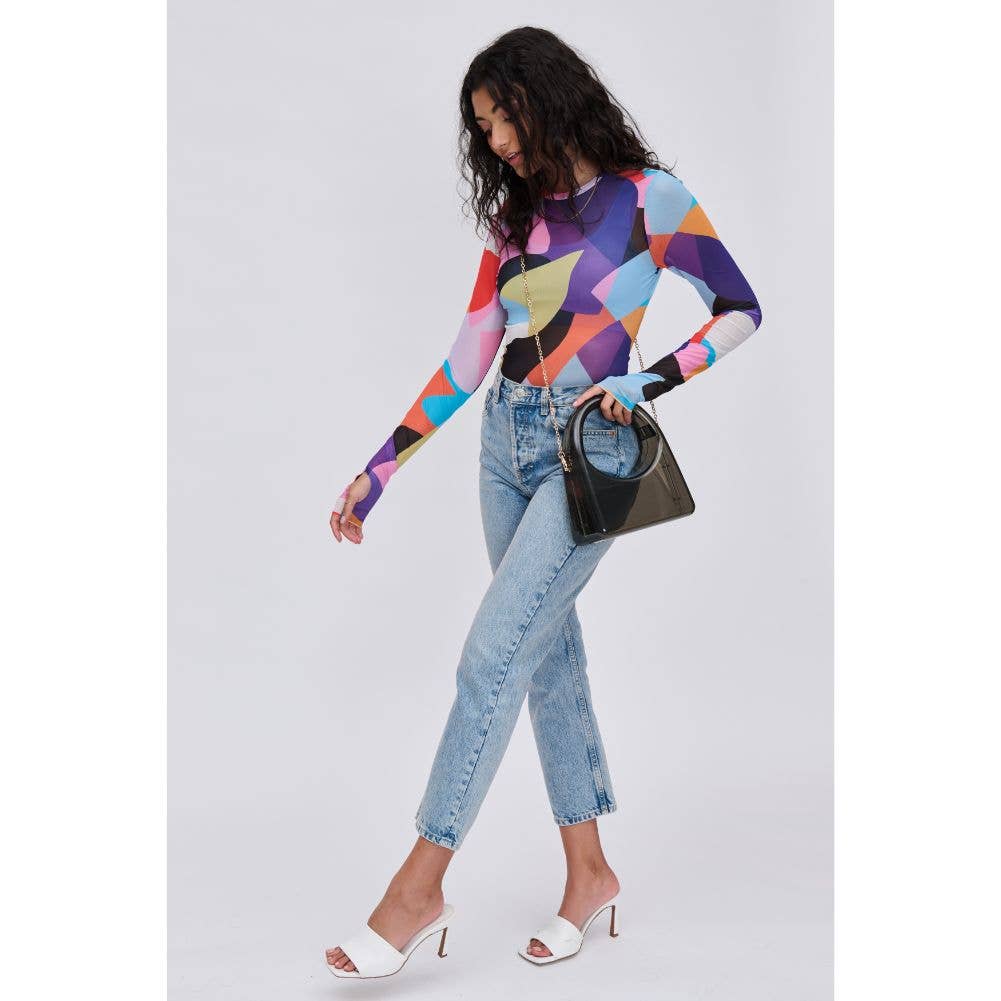 Urban Expressions - Wholesale Clutch - Dames - Zoila acrylic avondtas met transparant design11