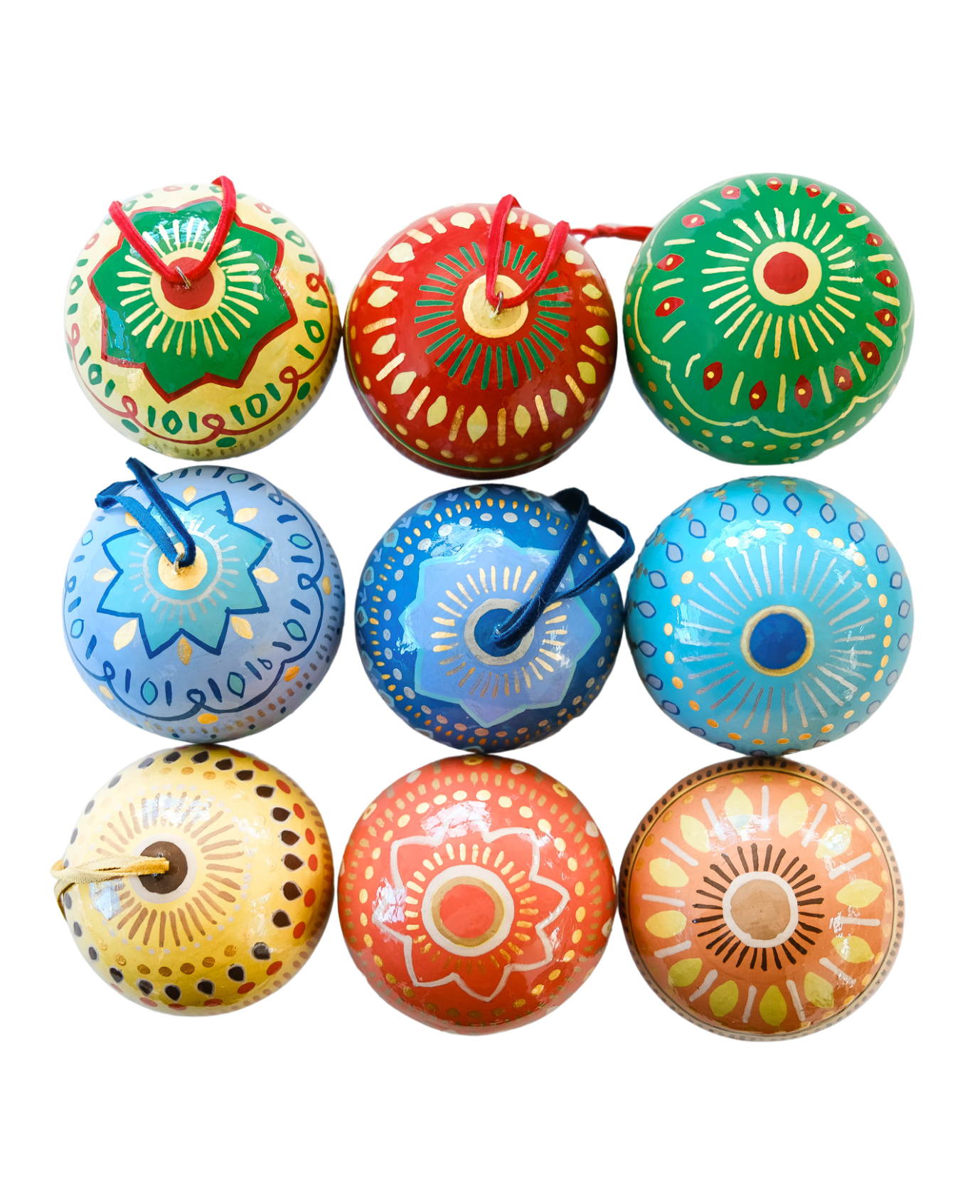 East End Press – wholesale Ornament set – UK/EU: Yuletide Gold Bauble Bag - Set of Three10