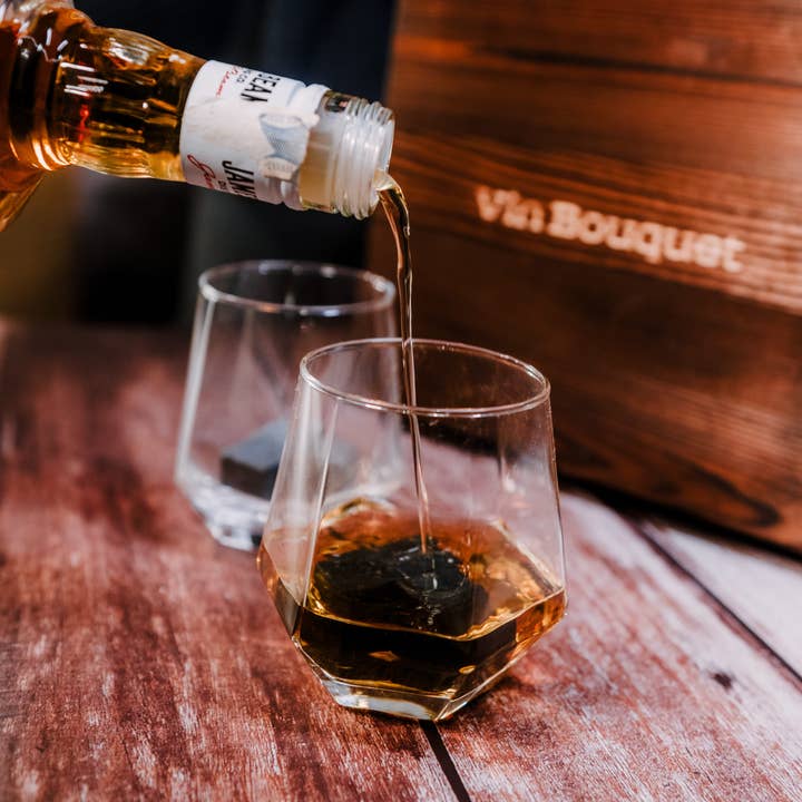 Vin Bouquet (Find It Import & Export Sl) – Kit de bebidas DIY por atacado – Conjunto de Whisky em Caixa de Madeira, 6 Cubos de Pedra2