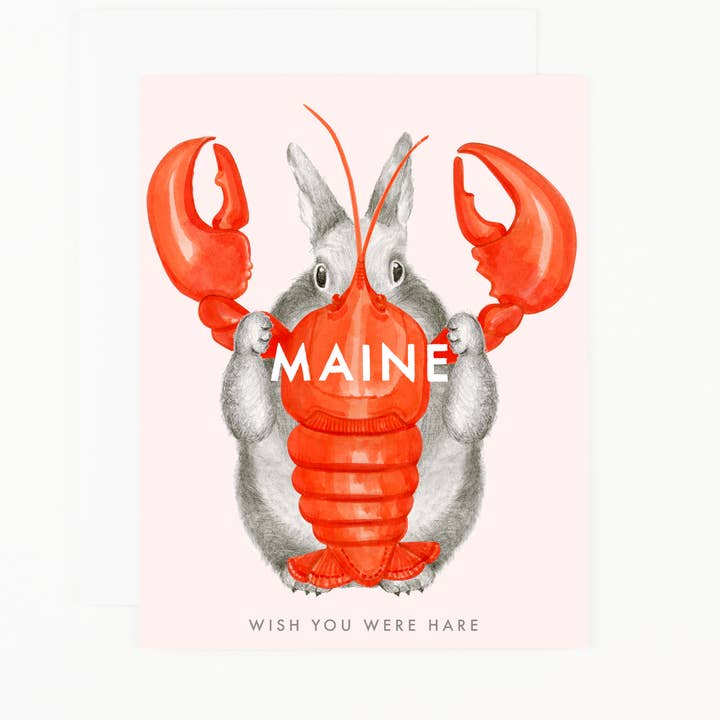 Dear Hancock - Wholesale Everyday Greeting Card - Wish You Were Hare-Maine0