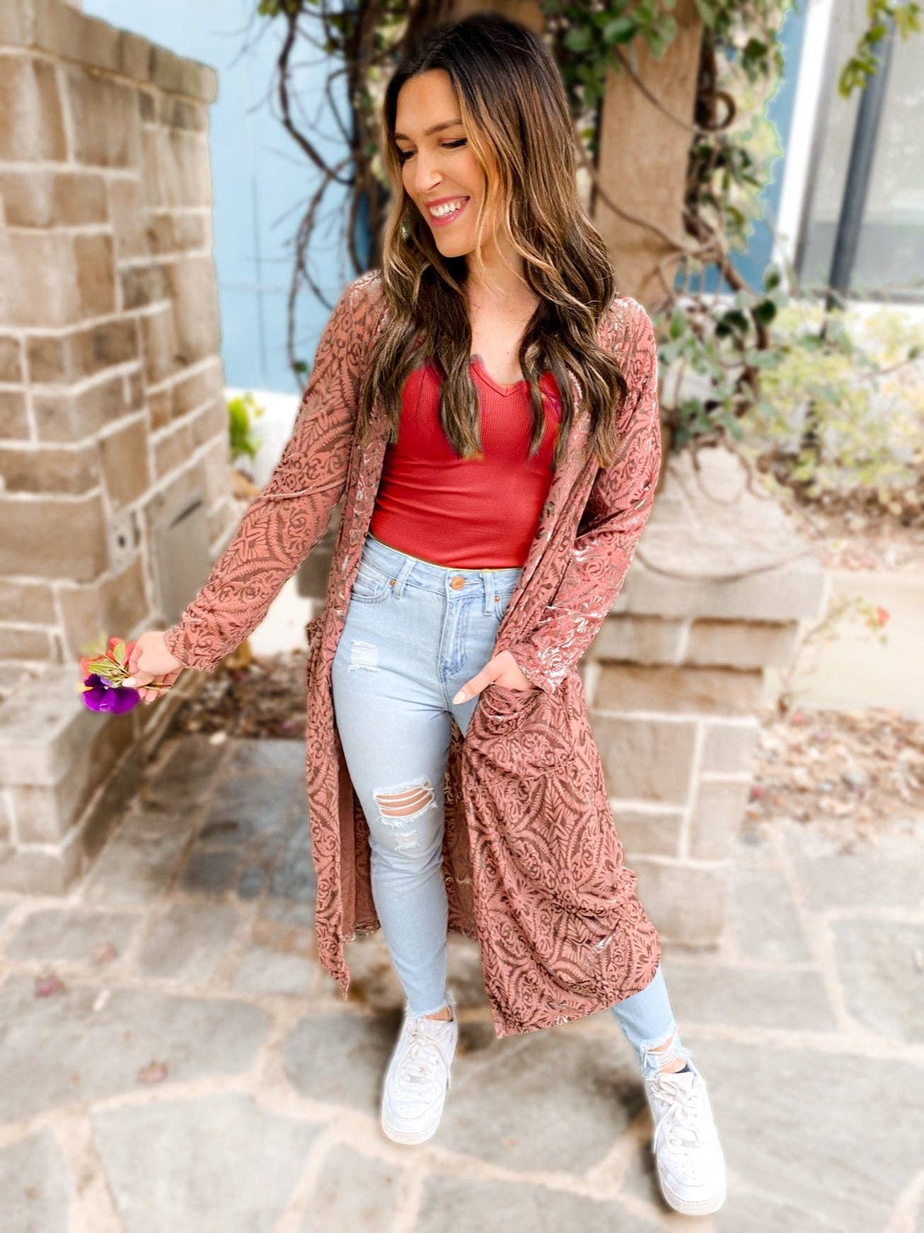 Girl Code Couture - Wholesale Kimono - Women's - Mabel Mesh & Velvet Duster Cardigan7