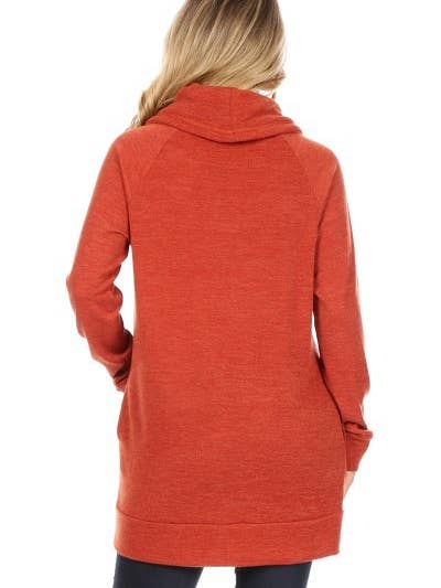Chris & Carol Apparel - Wholesale Hoodie - Women's - KNIT COWL NECK HOODIE SWEATER - 199456T4