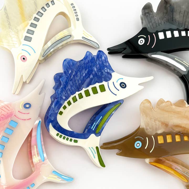 TheDivaSoap - Wholesale Hair Clip - Women's - Tuna Claw Clip, Marine Animal Hair Clip7