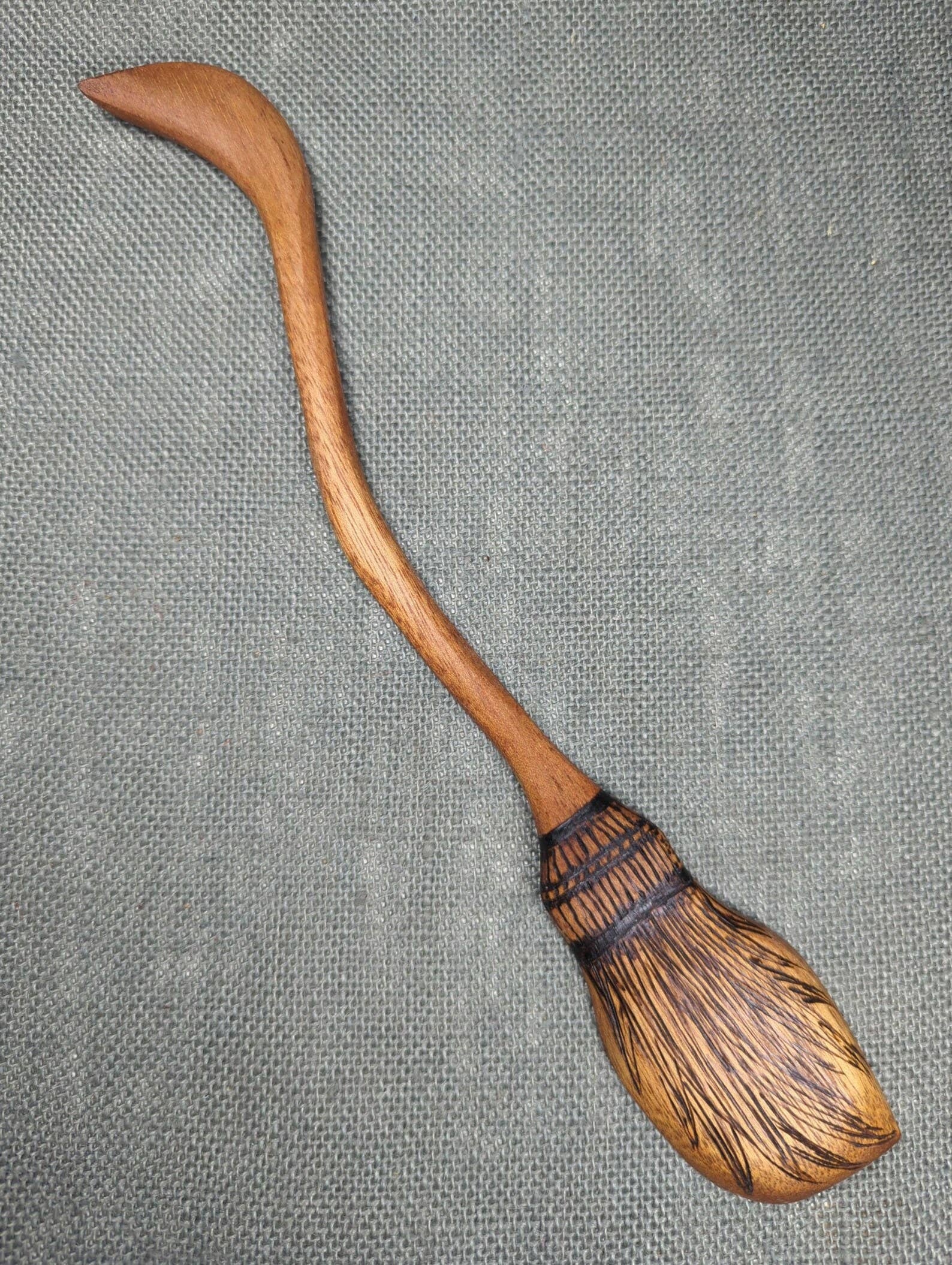 Chaos Woods - Wholesale Kitchen Spoon - Witch Broom Spoon - Hand carved Mahogany wood for cooking4