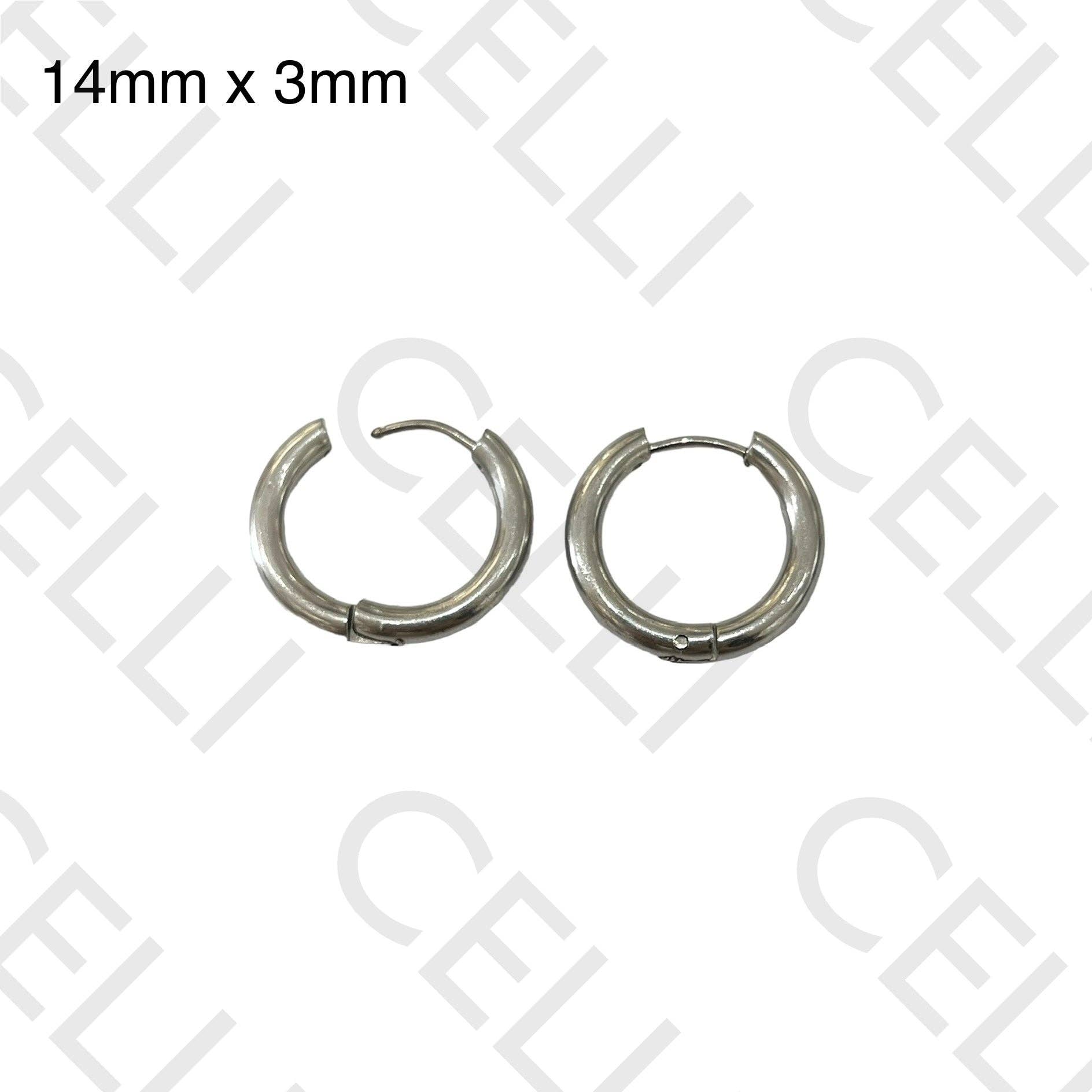 Celli Biju - Wholesale Hoop Earrings - Steel Hoop Earrings - simple 3mm7