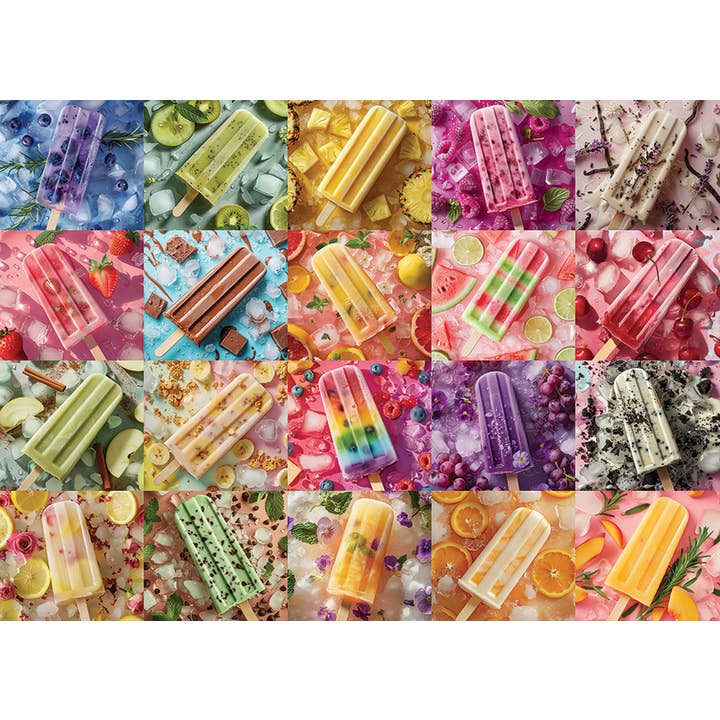 Outset Games and Cobble Hill Puzzles - Wholesale Puzzle - Kids - Ice Lollies 500pc puzzle
