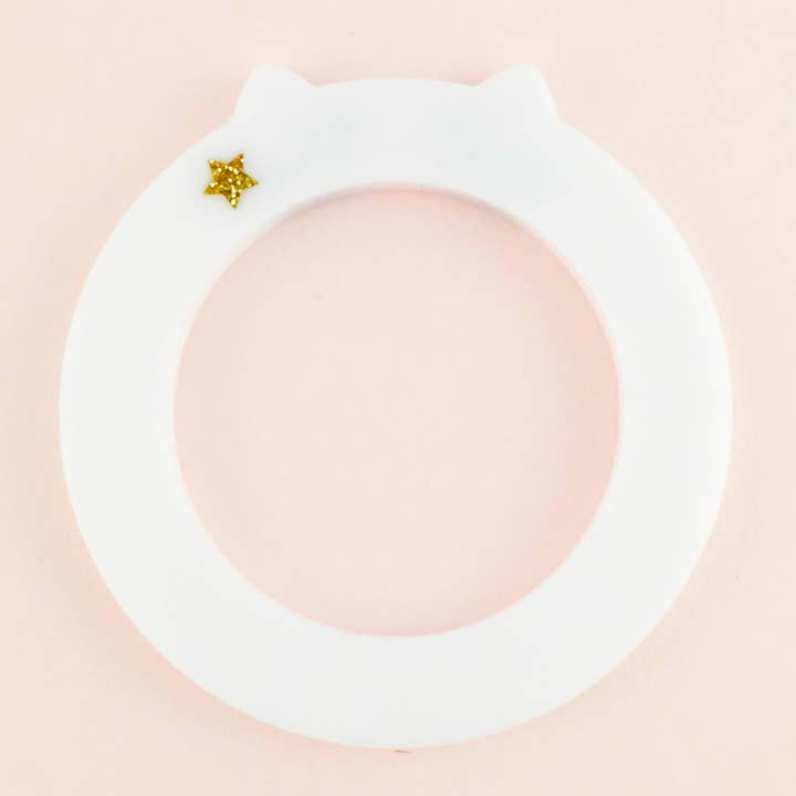 Eleanor Moss Studio – wholesale Manschettarmband – Baby – Kitty katt armband armband vit