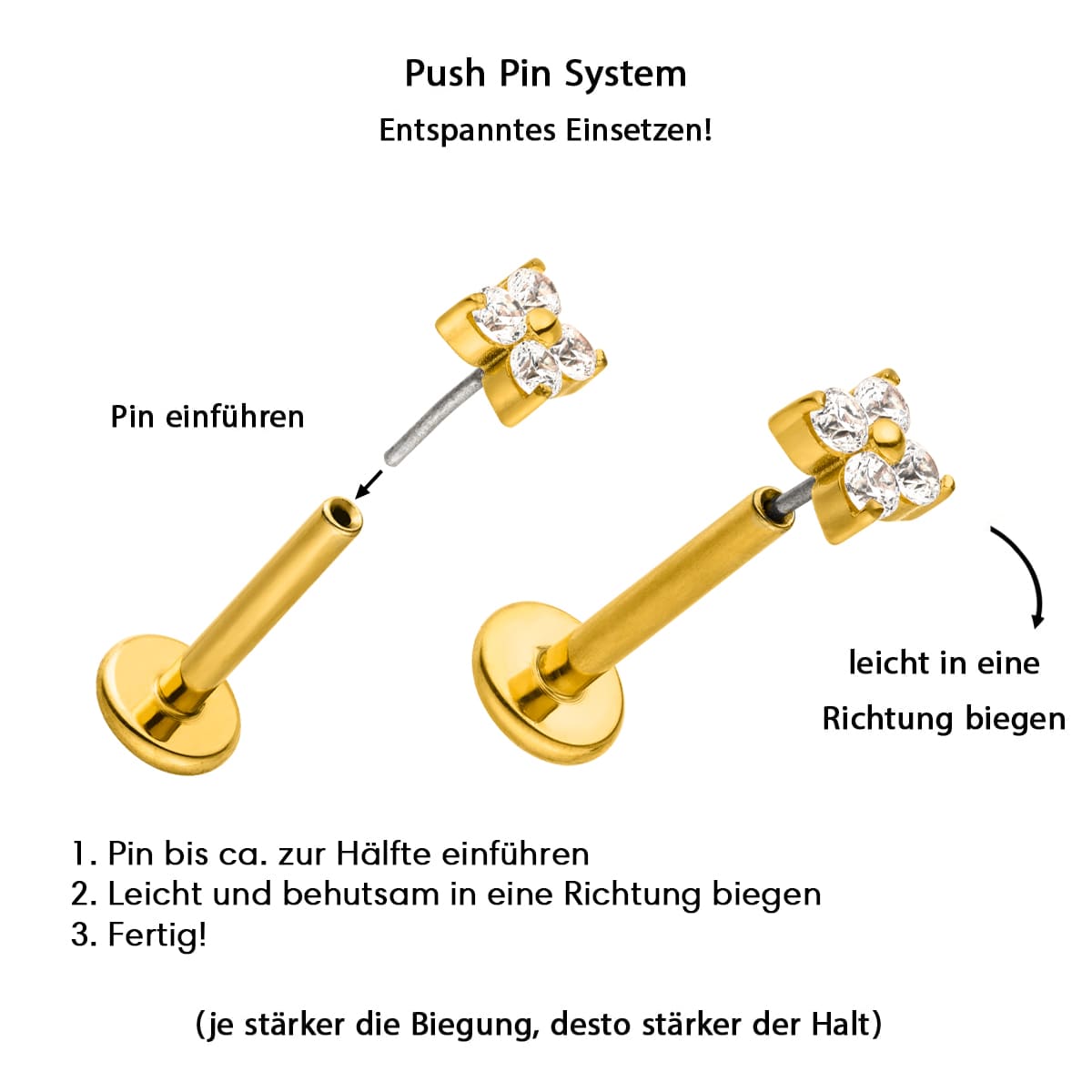 Schmuckgroßhandel - Wholesale Single Earring - Tiny Snake Piercing | Titanium3