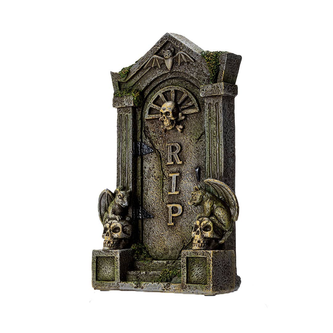 Pacific Trading - Wholesale Decorative Figurine - RIP Skull Tombstone Halloween5
