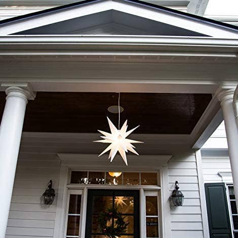 Elf Logic - Wholesale Christmas Decoration - 18" Easy Assembly Moravian Star - Hanging Outdoor Star Light2