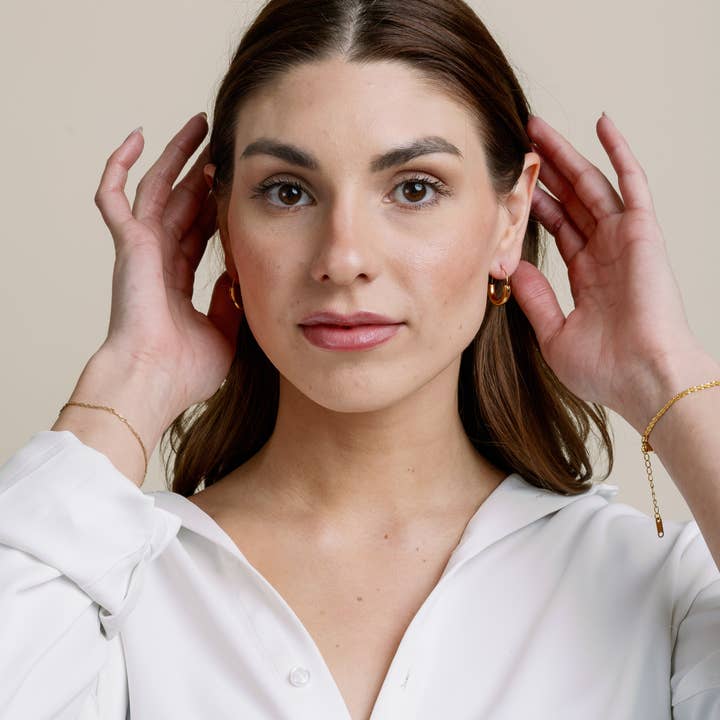 Gold Scarlett Hoop for wholesale on Faire3