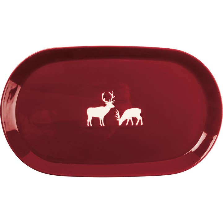 Deer Oval Platter for wholesale by Primitives by Kathy