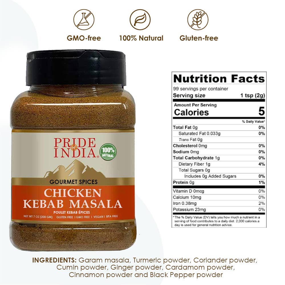 PRIDE INDIA BRANDS - Wholesale Dried Spice Mix - Chicken Kebab Seasoning Spice – Gourmet Spice Blend4