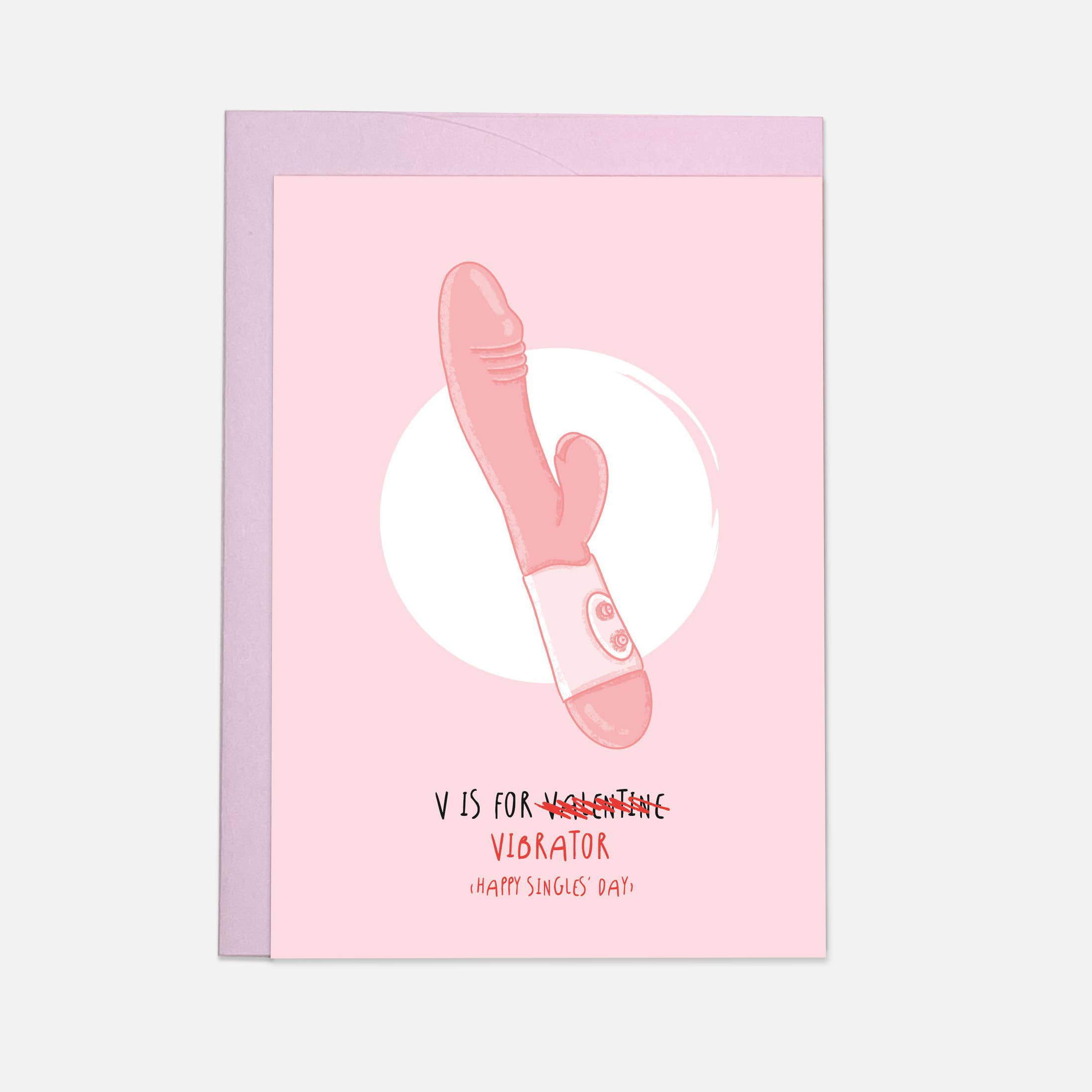 Kaart Blanche - Wholesale Valentine's Day card - V is for vibrator greeting card