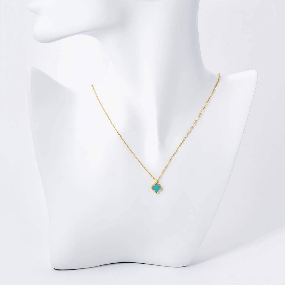 Sensibling Corp. - Wholesale Pendant/Charm Necklace - Gold Dipped Quatrefoil Pendant Necklace5