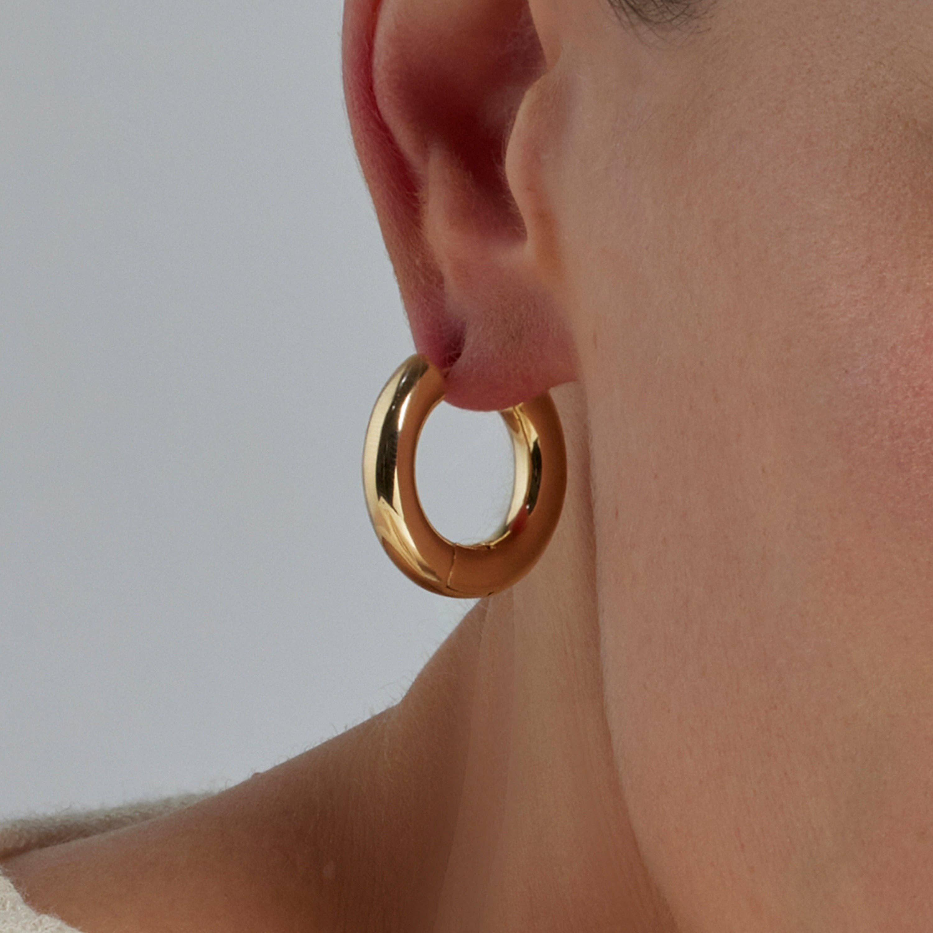 Luxenter - Wholesale Hoop Earrings - Pendientes acabado oro 18K - Saura3