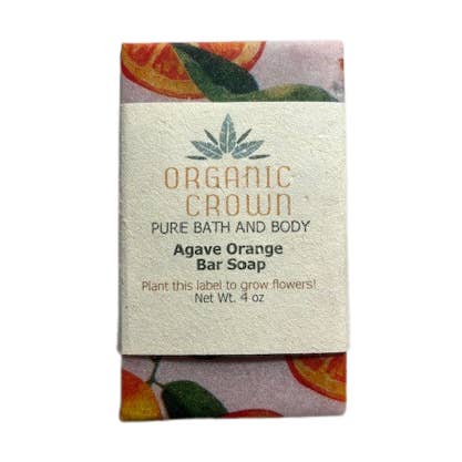 4oz Agave Orange Bar Soap for wholesale by Organic Crown