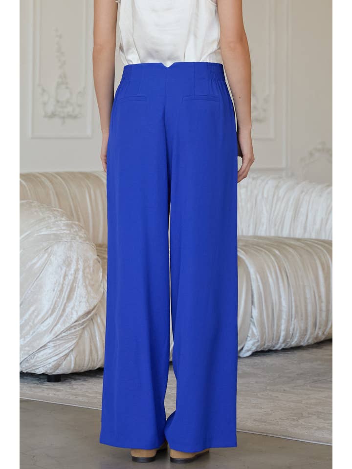 SKIES ARE BLUE - Wholesale Pants - Women's - Recycled Poly Wide Leg Pants7