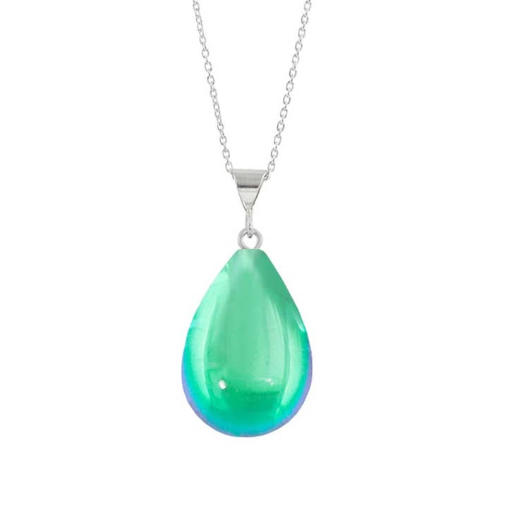 LeightWorks - Wholesale Pendant/Charm Necklace - Small Drop Pendant Sterling Silver Crystal Jewelry Necklace