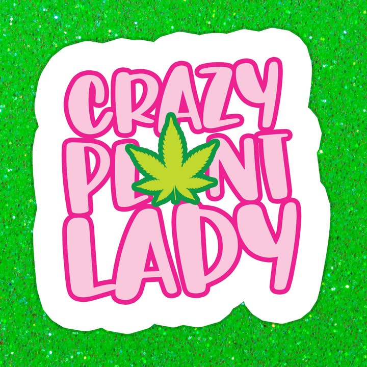 420 Mary Jane Leaf Plants Waterproof Vinyl Sticker for wholesale by Stickers+ X Ashley Bexar