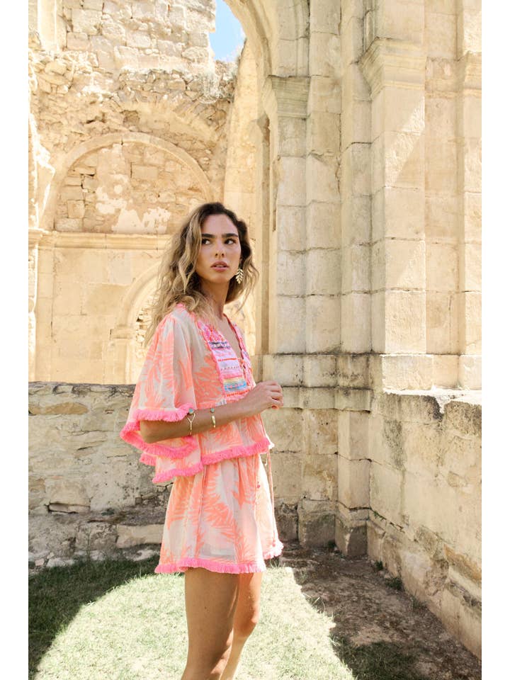 Piti Cuiti – wholesale Set med topp och shorts – Dam – NILO NEON ORANGE SET