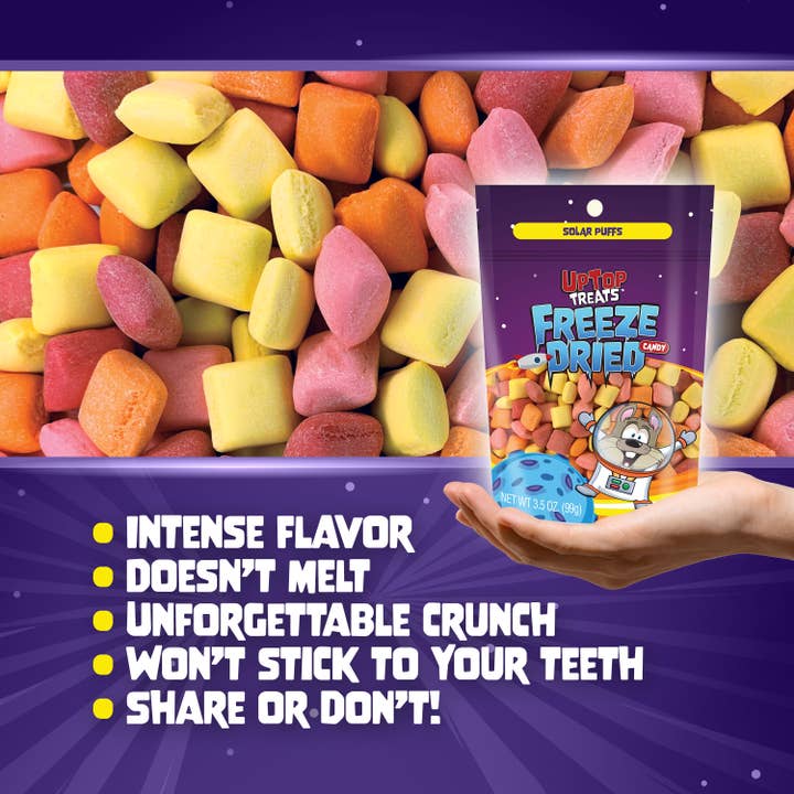 UpTop Treats - Wholesale Hard Candy - Solar Puffs - Freeze Dried Candy 3.5oz