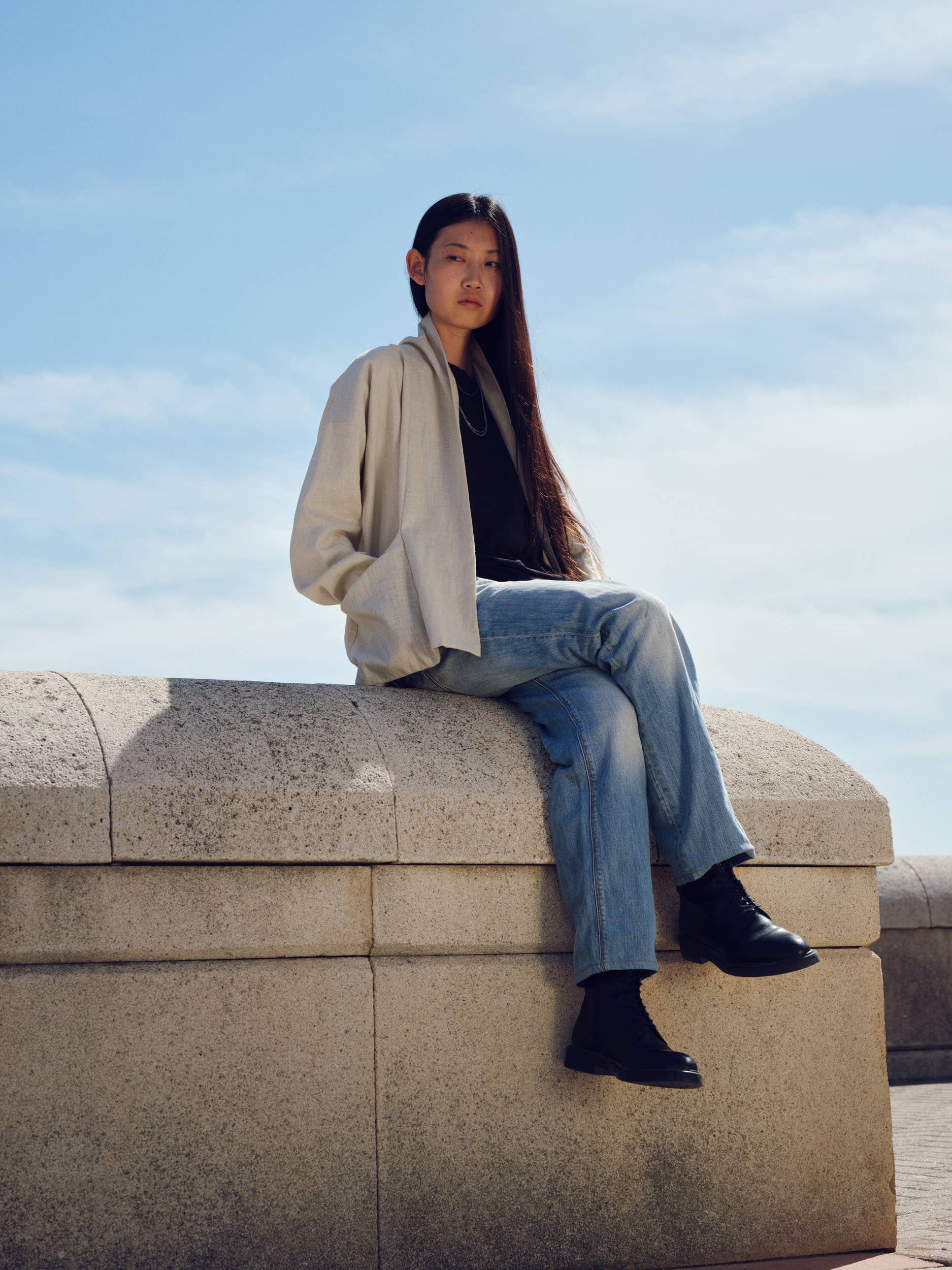 CECILIA SÖRENSEN - Venta al por mayor Chaqueta - Mujer - Chaqueta Pintor 315 de lino en canvas2