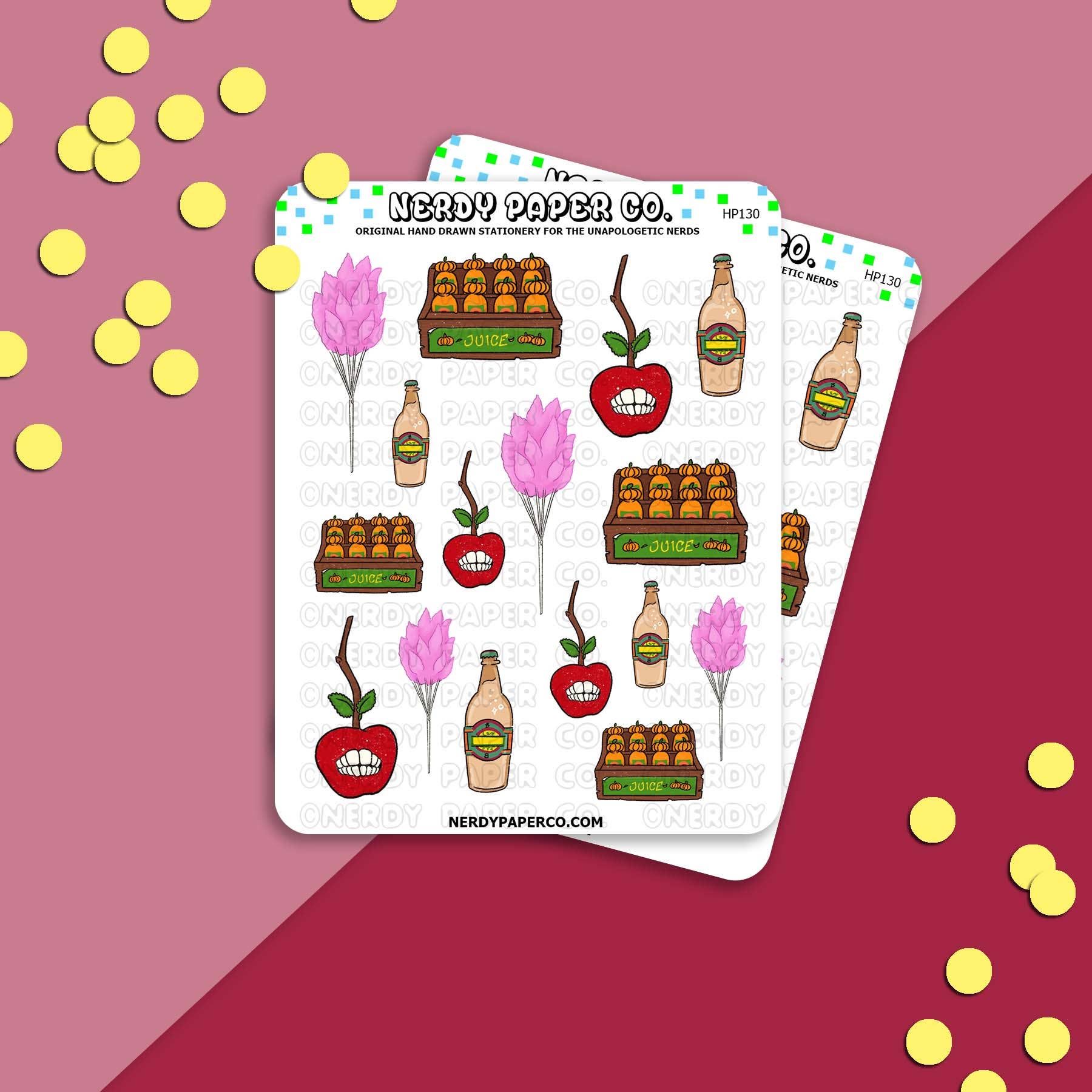 NERDY PAPER CO. - Wholesale Sticker - Cirque Sampler | Hand Drawn Sticker Sheet0