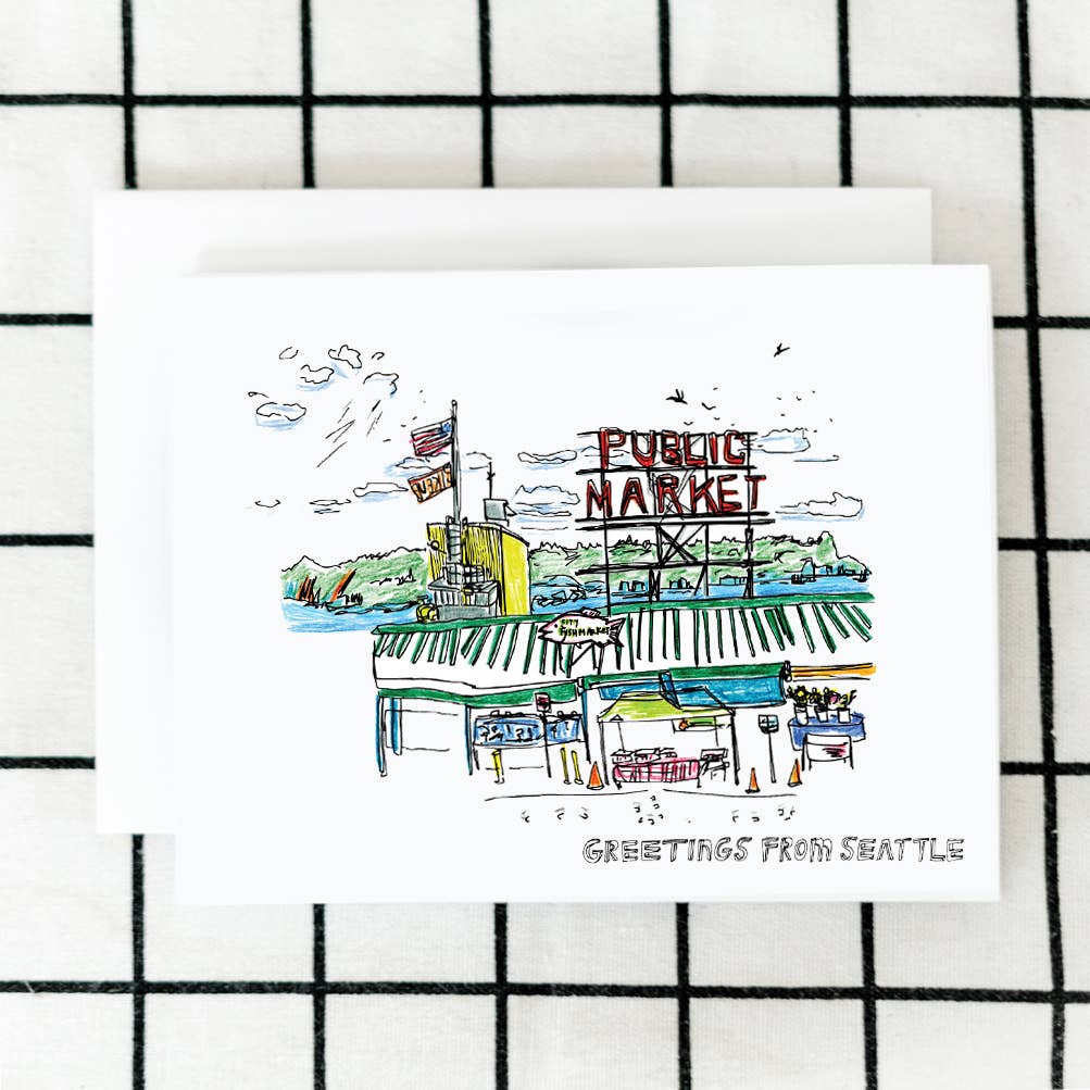 ARTJADEN - Wholesale Everyday Greeting Card - Public Market Art Card0