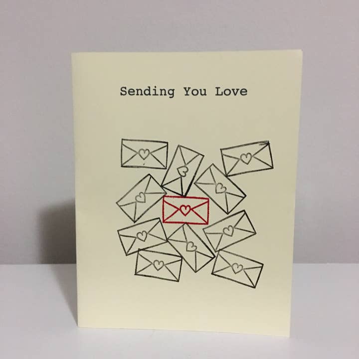 Sende You Love Card - Præget Style for engroshandel hos The Cutting Room Card Company
