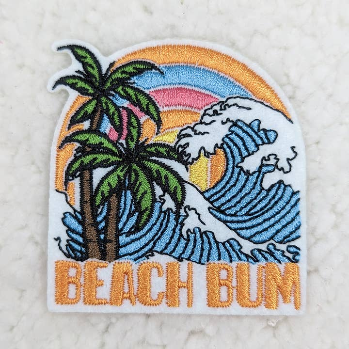 Trendy Transfers - Wholesale Patch - Beach Bum Embroidered HAT/POCKET Patch