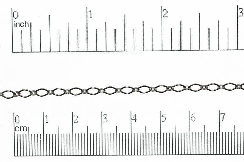 Continental Beads - Wholesale Craft Supplies - 4mm x 3mm Oval Link Cable Chain Sold by The Foot - CH 8293