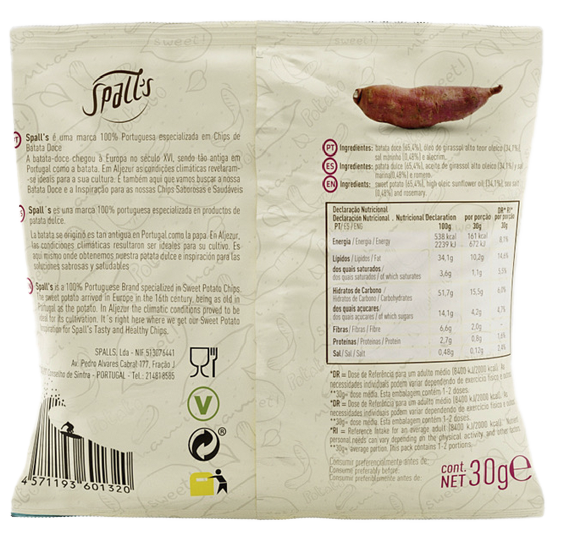 Spall's - Wholesale Chips - Spall's Sweet Potato Chips 30g1