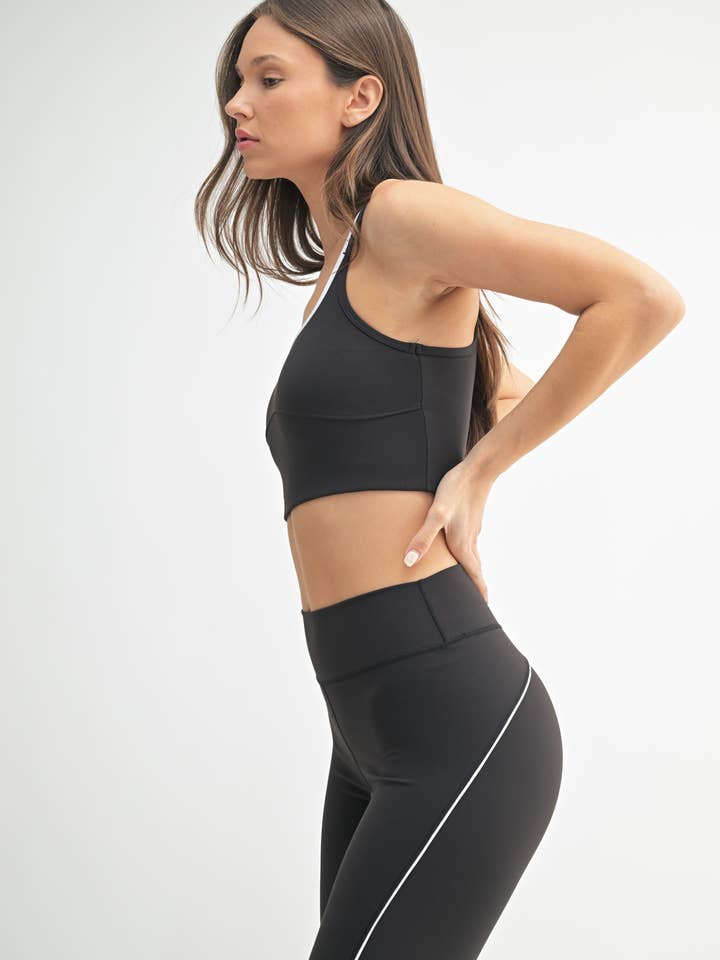 Black ContourFlex Cut-Out Back Sports Bra for wholesale on Faire
