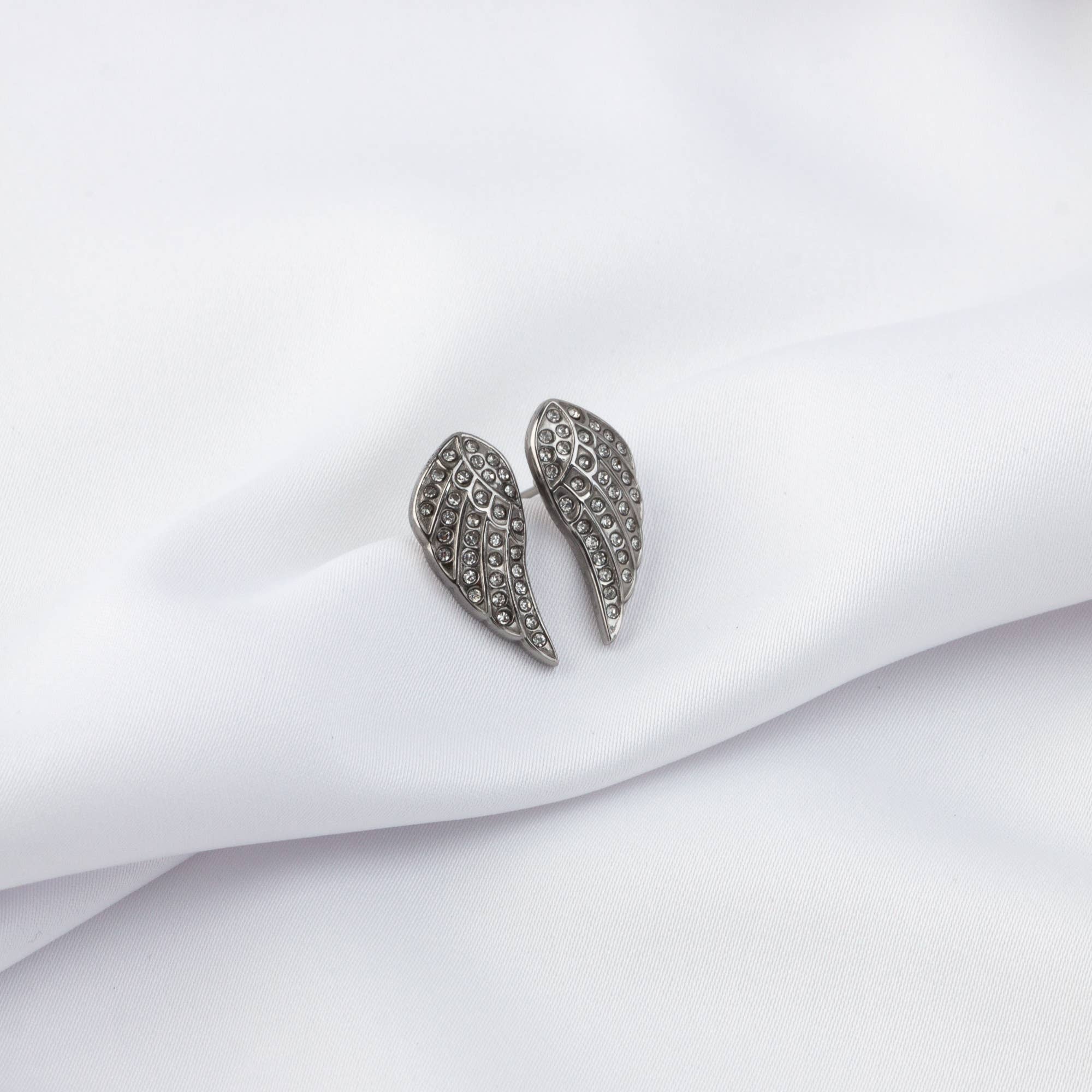 Shebiju - Wholesale Manchet-/omslagoorbellen - Engelvleugel Oorbellen Staal GKE230327061