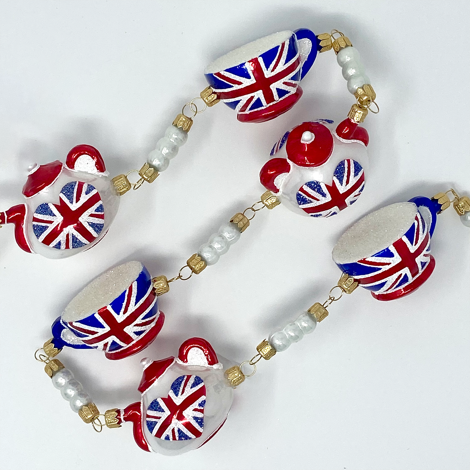 Kenzies of London - Wholesale Bunting/Garland - Polish Glass Christmas Garland - The Queen's Tea Service1