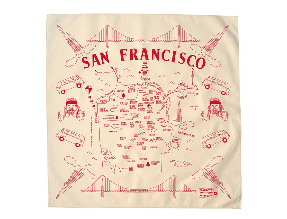 Maptote - Vendita all'ingrosso Bandana - Unisex - Bandana San Francisco0