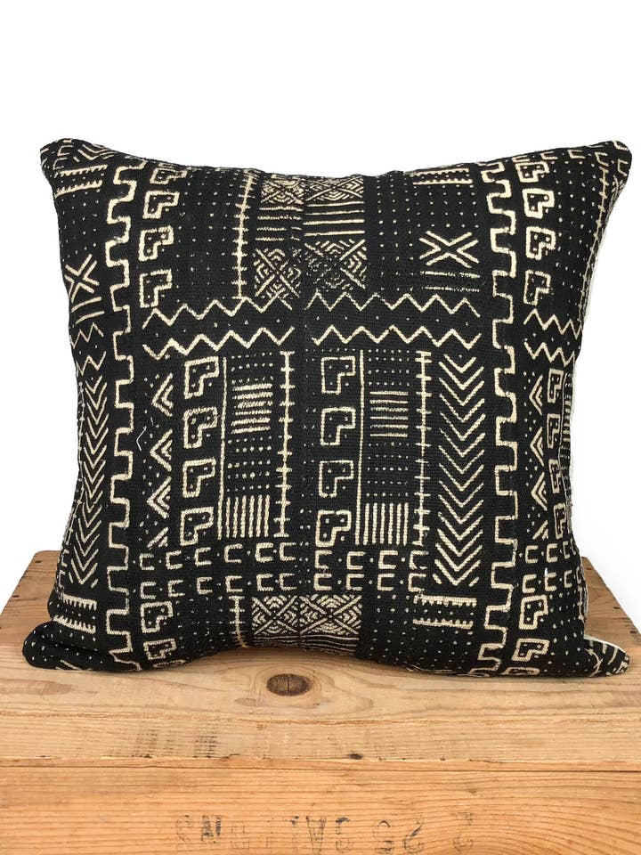 Africa Mud Cloth Pillow for wholesale by One Fine Nest