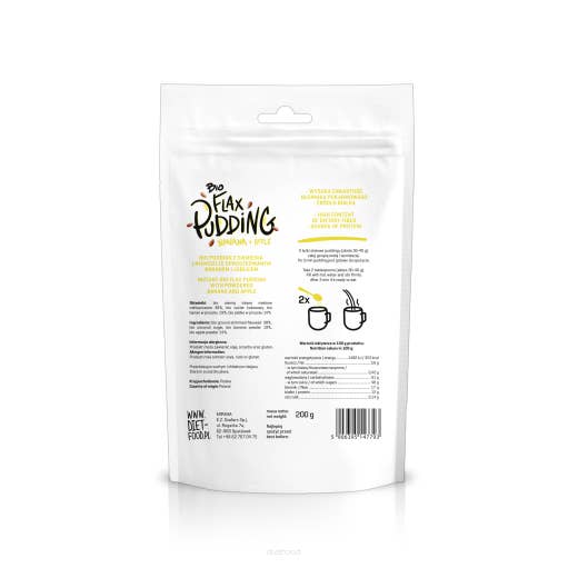 Diet Food - Wholesale Pudding - Bio Flax Pudding Apple And Banana 200 g1
