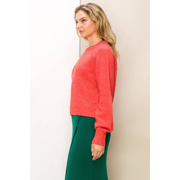 HYFVE - Wholesale Knit Sweater - Women's - DZ23G332-Raglan-sleeve Sweater