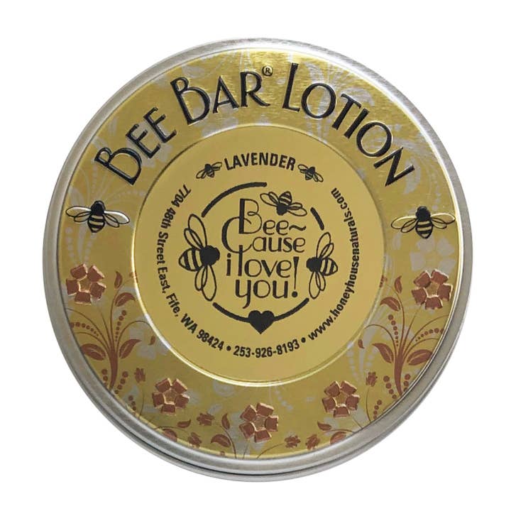 Honey House Naturals - Wholesale Solid Lotion - "Beecause I Love You" - Sentiment Bee Bar Lotion