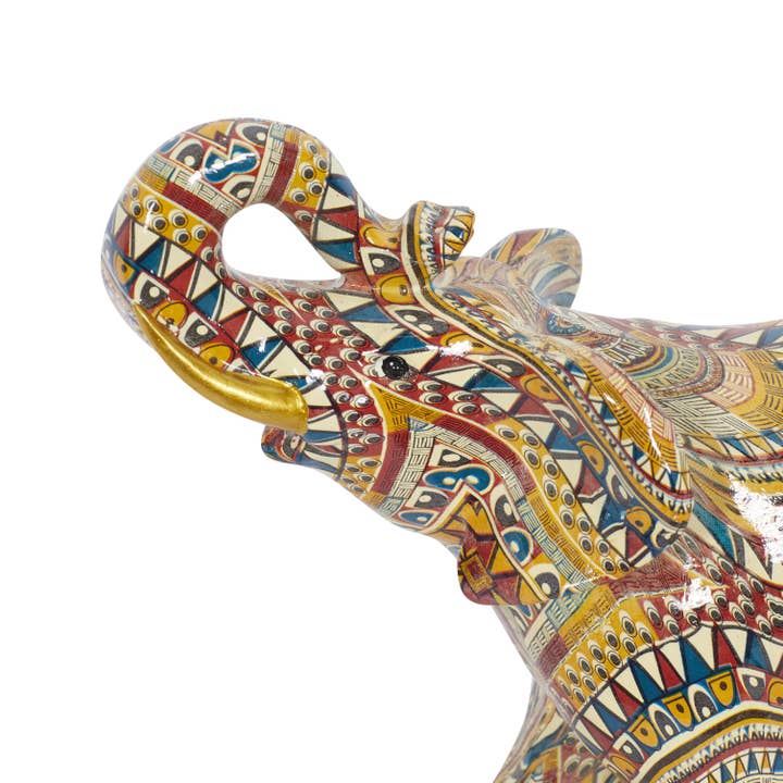 Import Corner - Wholesale Beeldje/beeldhouwwerk - A-20718: POLYSTONE OLIFANT 9"W, 8"H5