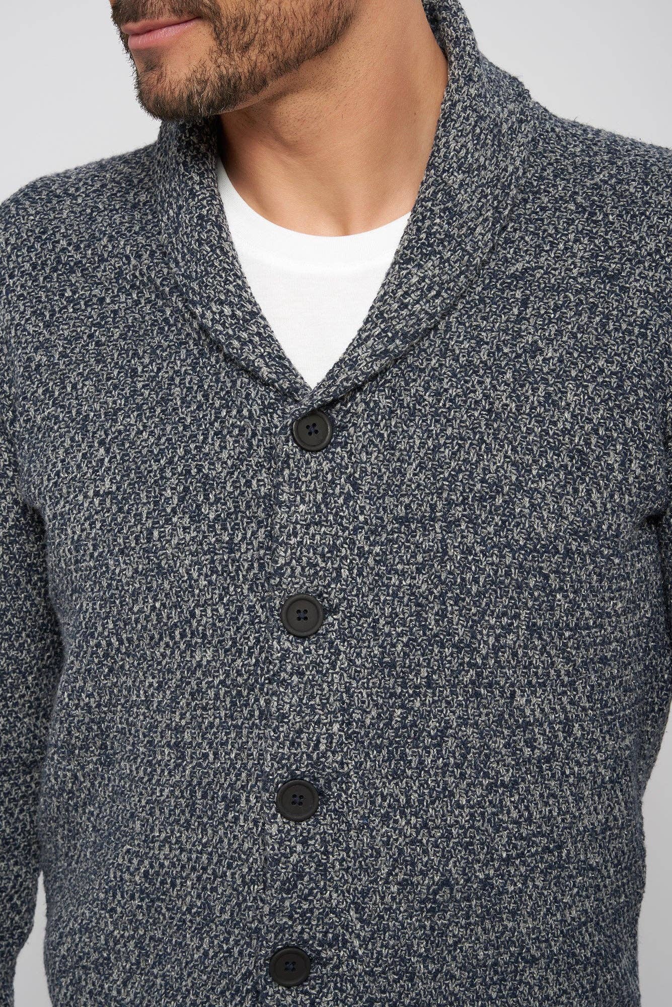 Gris Cardigan homme - 100% recyclé en vente sur Faire3