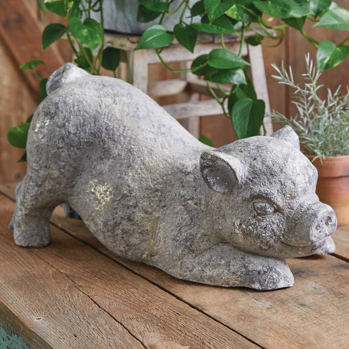 CTW Home Collection - Wholesale Outdoor Ornament/Decor - Playful Piglet Garden Statue