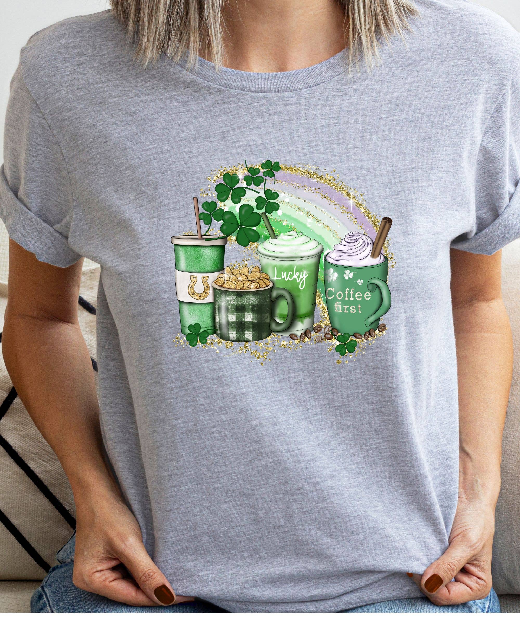 Midday USA - Wholesale T-Shirt (Graphic) - Women's - Lucky Coffee St. Patrick's Day T-Shirt1