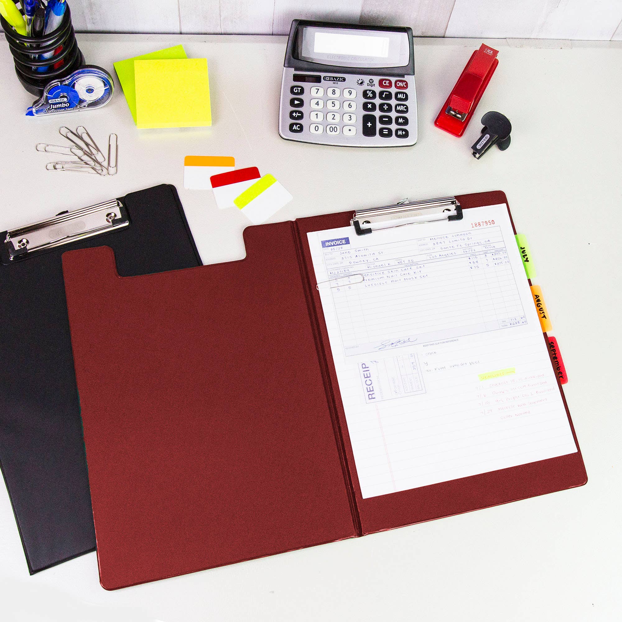 BAZIC Products - Wholesale Clipboard - PVC Clipboard A4 Size Folder w/ Low Profile Clip5